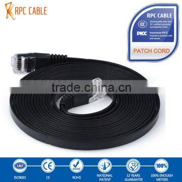black utp cat6 rj45 flat cable