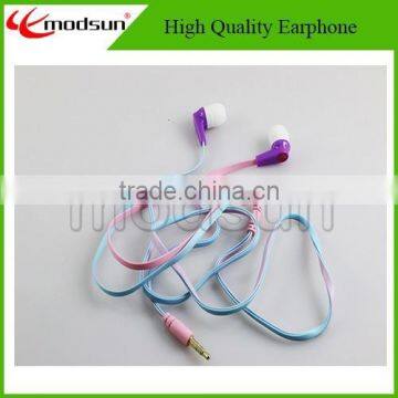 High quality colorful Plastic earphone with competitive price