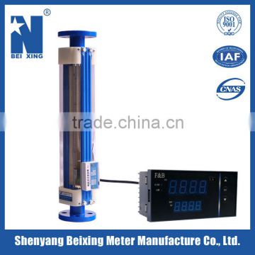 Glass tube,variable area flow meter/rotameter with signal output