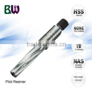 Aviation HSS Double Margin Pneumatic Pilot Reamer With Threaded Shank