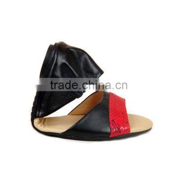 South American market hottest newest lady Roll up shoes With a Pouch for women rollable shoes