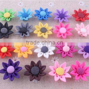 Mixed color High Quality fashion handmade polymer clay flower,clay fake flower beads for DIY fashion jewelrys!! Cheapest!! !!