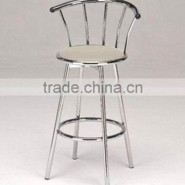 Morden Metal Chrome White PVC Home Restaurant Furniture Bar Stool