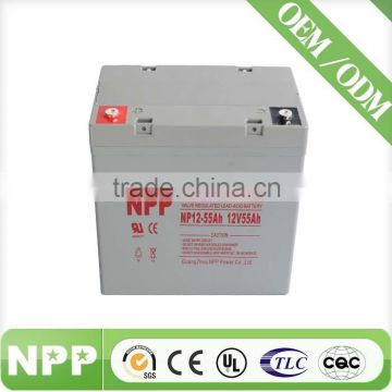 12v55ah general lead acid battery for security system