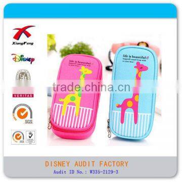 Cute giraffe canvas pencil bag cheap pencil box