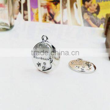 Fashion Moon and Star Charm Personalized Silver Logo Charm for DIY Jewelry photo-2