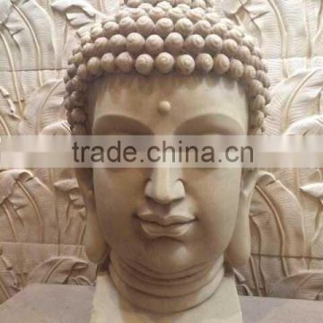 Cast stone carved buddha statue