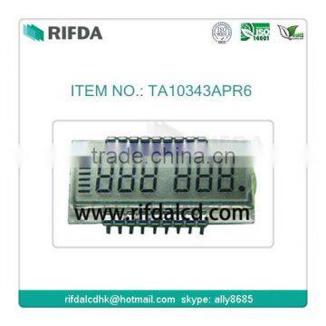 small size 7 segment lcd display panel 6 digits