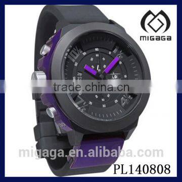 Fashion Sport Watch for Men*Chronograph Black Ion-plated Mens Sport Watch