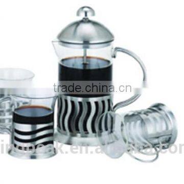 2015 Hot Selling 350ml French Press Coffee Maker/Stainless Steel Shock Proof Glass Coffee Maker/Coffee Plunger photo-3