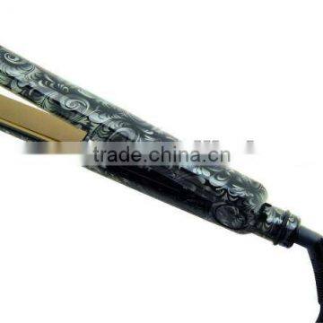 Ebolon professional titanium black pattern classical hair straightener