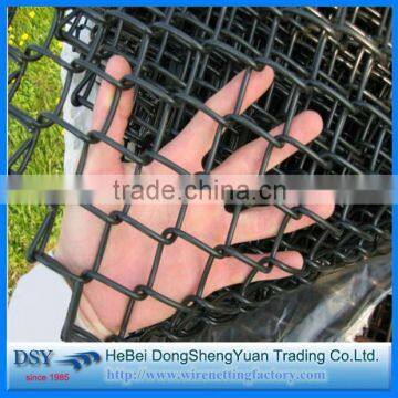 hot dipped galvanized Diamond wire mesh/ Black Vinyl Coated Galvanized Chain Link Fence