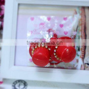 2014 new design fashionable red color hat bead hair decoration