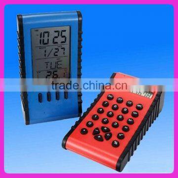 LCD table alarm clock with calender ,clock with thermometer