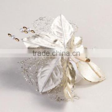 fashion elegant handmade white flower brooches bridal hair accessories