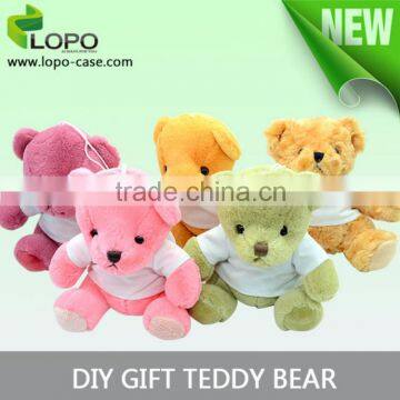 Sublimation DIY Cute gift teddy bear with blank printable T-shirt