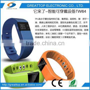 Low Cost High Quality silicon bluetooth wristband pedometer