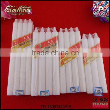 Smokeless white stick candles for household lighting