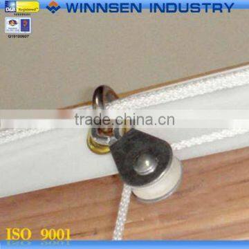 Good Sale Galvanized Nylon Cable Pulley Wheel with Swivel Eye for Frame and Curtain YS50020