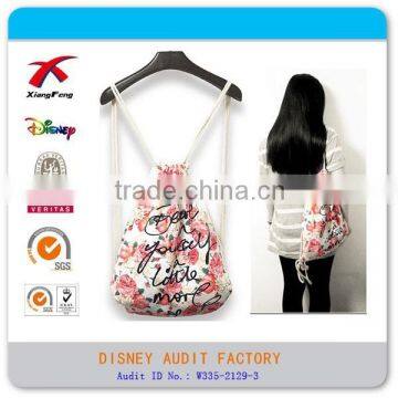 Fashion Foldable Drawstring Bag, Foldable Jute Bag, Printed Drawstring Bag photo-3