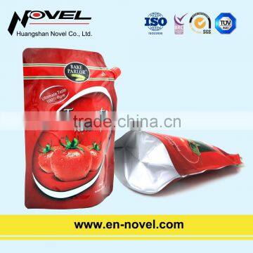 Plastic Stand Up Pouch with Spout for Ketchup/Tomato Sauce Packaging