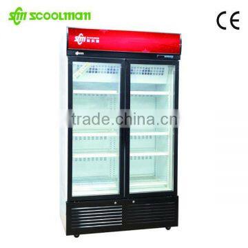 supermarket upright freezer for ice cream and frozen food