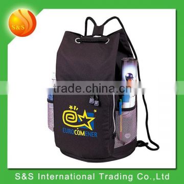 High capacity usable sport round sling drwasting backpack