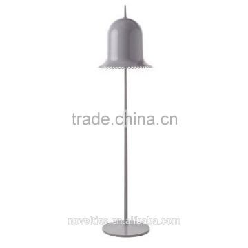 Grey Floor Standing Lights 45 Degrees Angle Bell Lighting for Living Rooms