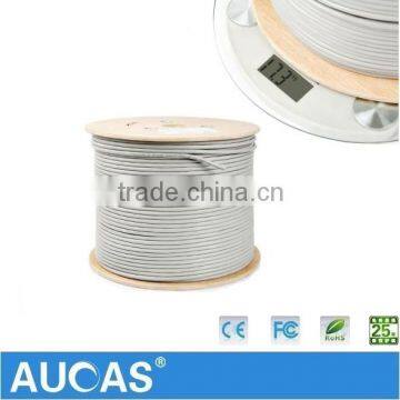 New Arrival 305m Twisted Pair Shielded Cat6 Cable Solid 24awg 0.58mm Copper Cable