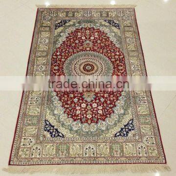 turkish classic handmade silk carpet rug hand knotted silk rug