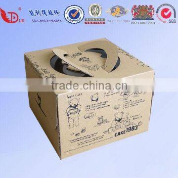 Custom small 6 inch cake box, handle Mousse box