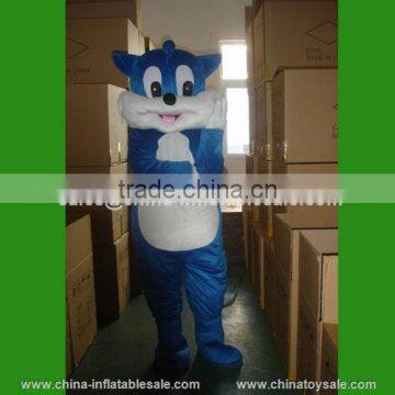 2015 cheap mascot costume for sale good design blue cat tom mascot costume for adult