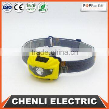 POPPAS T16B headlamp 2 red smd LED +1W Power Led 3AAA battery operated outdoor waterproof running camping walking led head light