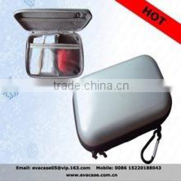 Silver waterproof PU case for digital camera and accessories