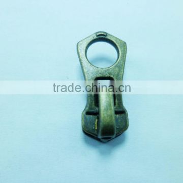 5# metal zipper locking zipper slider customers' puller plated cooper zipper slider jacket zipper slider