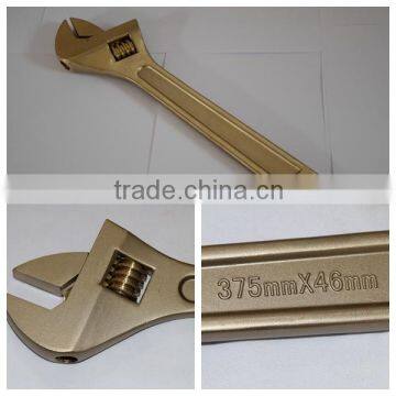 Non sparking tools adjustable wrench spanner