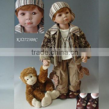 Custom toddler doll 27 inch pretty vinyl country boy doll