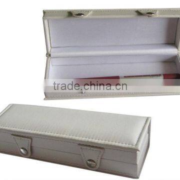 high end leather pen gift box with button closure