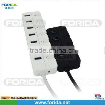 Best quality high quality square shape usb 3.0 hub 7 port for sale