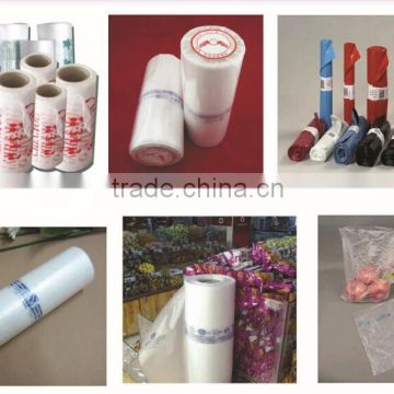 high quality HDPE plastic flat bags on roll for food package suitable for grocery and supermarket