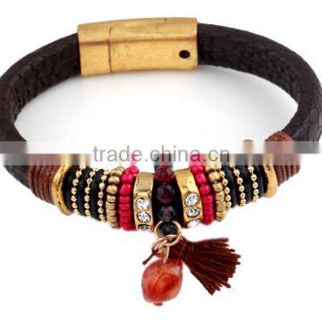 High Quality Genuine Leather Bracelet, Magnetic Bracelet DIY Charms Exqusite Workmanship