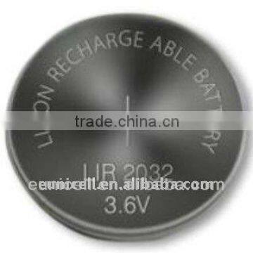 LIR lir2032 3.6V button cell battery LIR2032 LIR2430 LIR2450