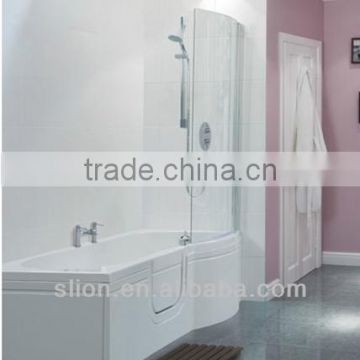 1700mm Bath Sizes Walk in Bath P Shape Acrylic Tubs