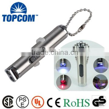 TP-302 2 LED Keychain UV Light With Laser Point