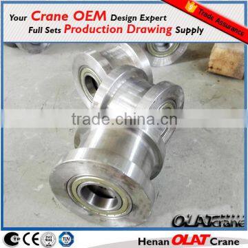 3D Design Drawing Customizable Bridge crane forged and casted steel crane rail wheels