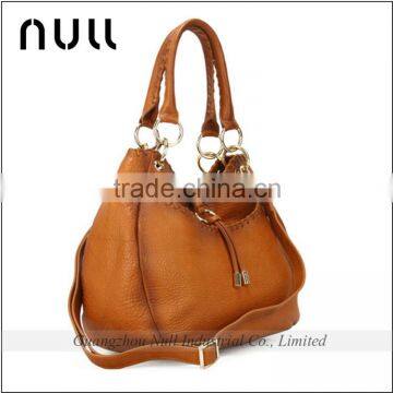 Wholesale Brown Color Vintage Grain Leather Luxy Handbag Without Braid Chain photo-2