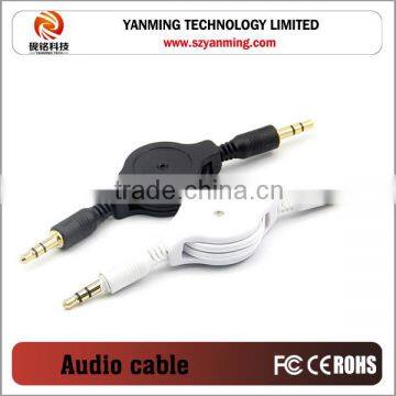 retractable 3.5mm aux audio cable for car