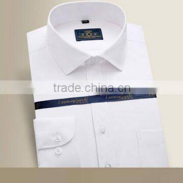 2017 Spring new men shirt cotton formal slim fit italian style white color twill mens dress shirts