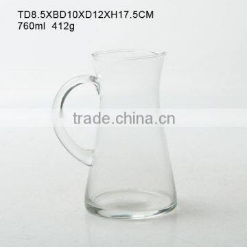 wholesale high quality glass beer cup with handle