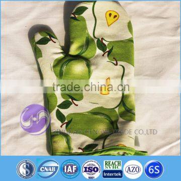 Glove Factory Custom Fruit Printed Cotton Heat Resistant Cooking Oven Glove